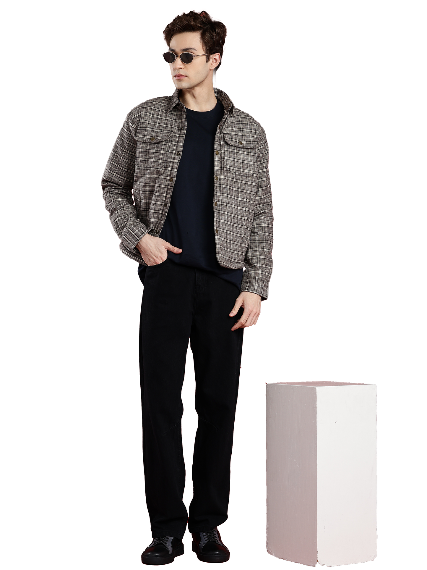 Leather Retail Modern Plaid Multicoloured Tweed Jacket ( LRCHECKTD2J )