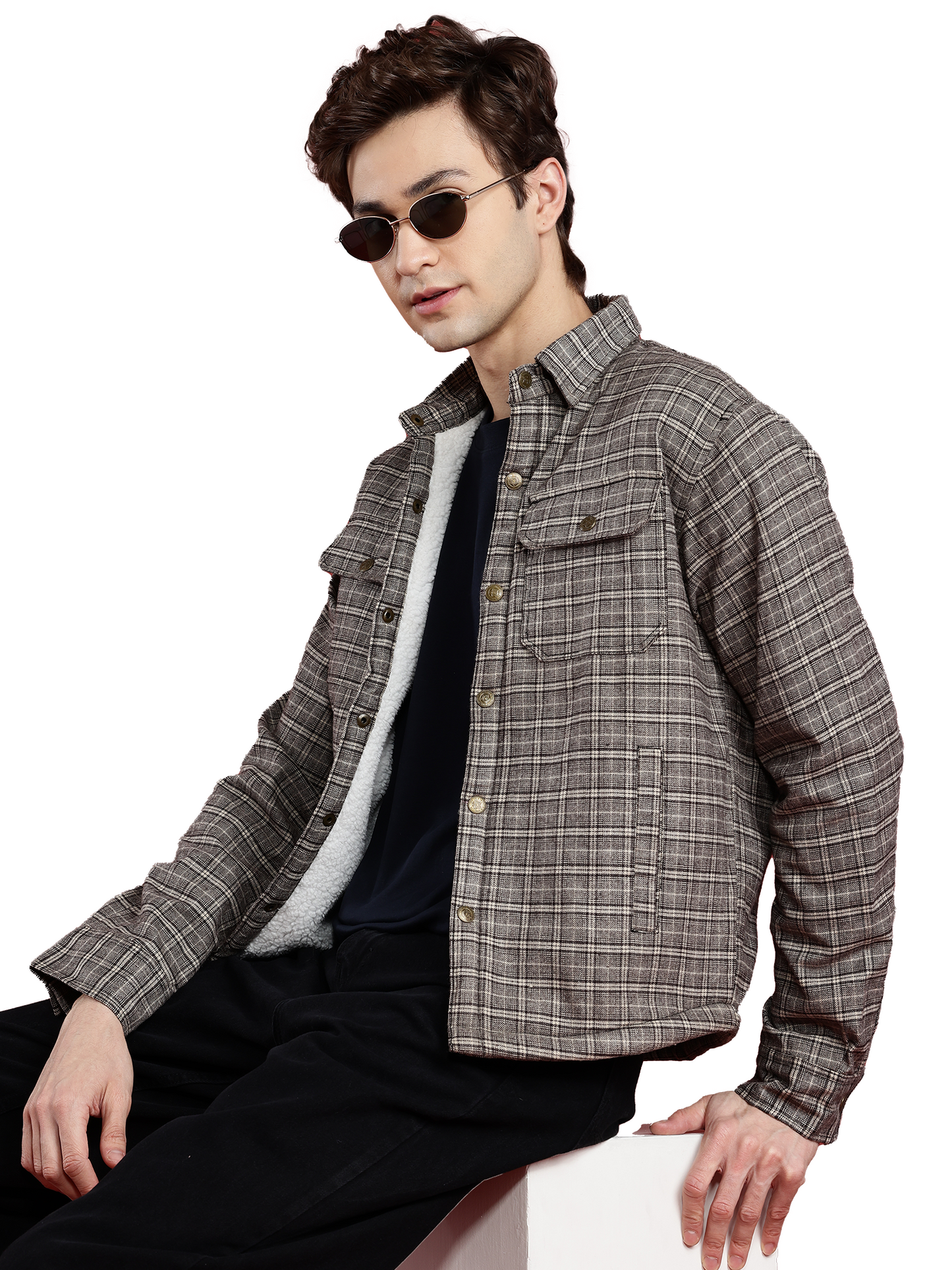 Leather Retail Modern Plaid Multicoloured Tweed Jacket ( LRCHECKTD2J )