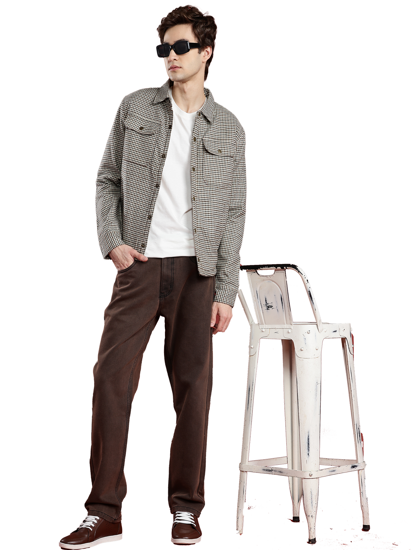 Leather Retail Classic Brown and Black Checked Multicoloured Tweed Jacket ( LRCHECKTD2G )