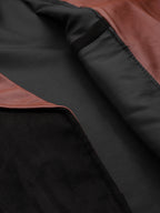 Leather Retail Men's Suede Leather Printed Jacket We Break the Rules  ( LRPRSUDM47BL )