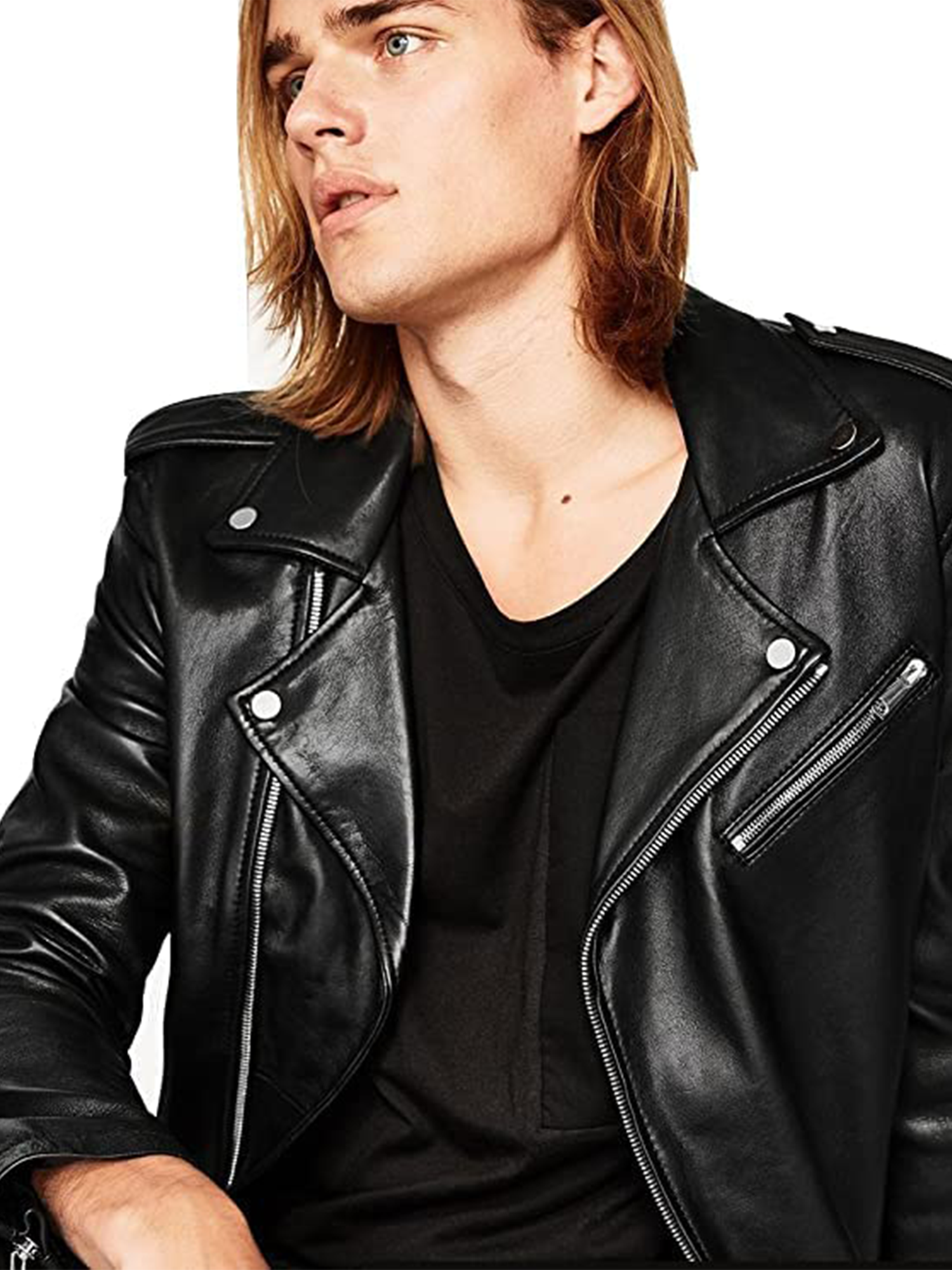 Leather Retail® Full Sleeve Solid Jacket for Men's Biker Style ( LRM11BL )