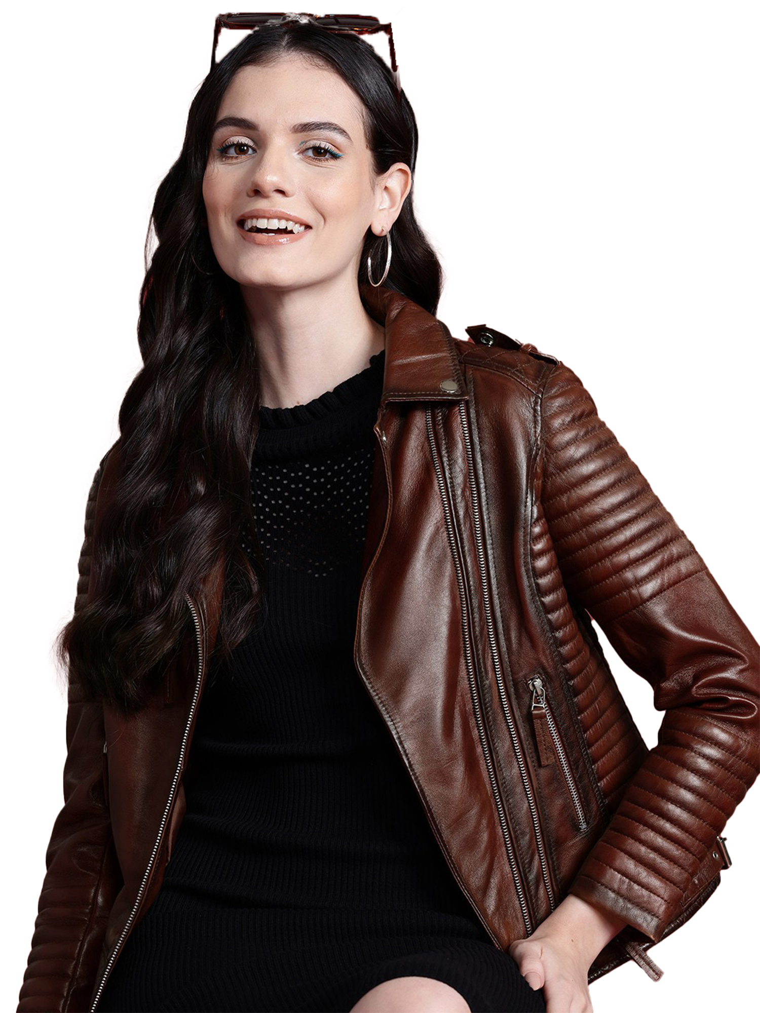 Leather Retail Female's Pure Genuine Leather Jacket ( LRPLF16CO )
