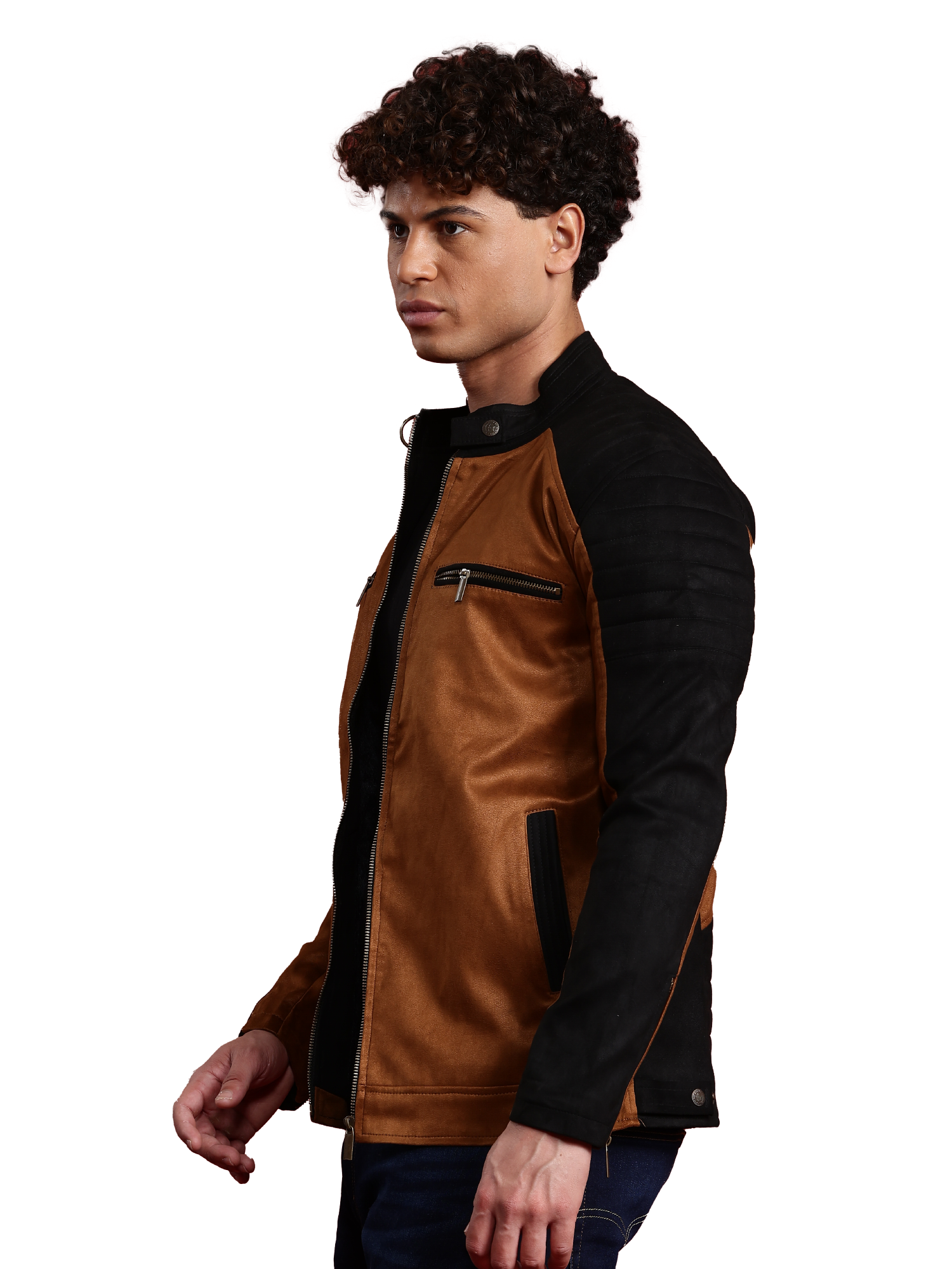Leather Retail Mens Brown Suede Leather Regular Jacket ( LRSUDBPBR )
