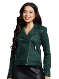Leather Retail Women's Suede Regular Jacket ( LRSUDFRGR )