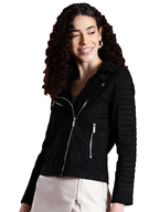 Leather Retail Women's Suede Faux Leather Graphic Printed Jacket Custom Motors ( LRPRSUDFRBL )