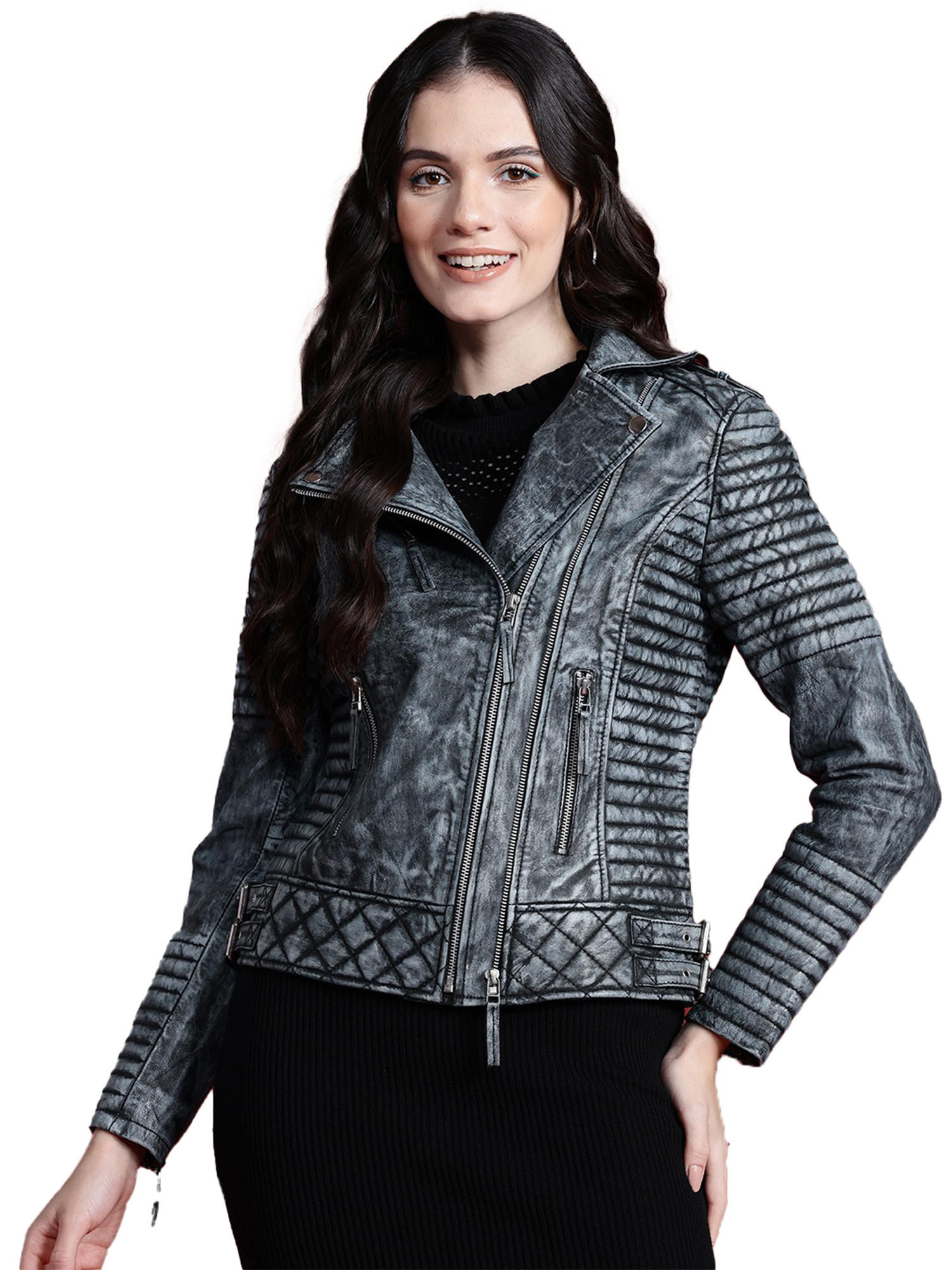 Leather Retail Female's Pure Genuine Leather Jacket ( LRPLF16SL )