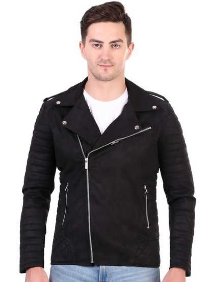 Leather Retail Men's Suede Faux Leather Jacket ( LRSUDRMBL )