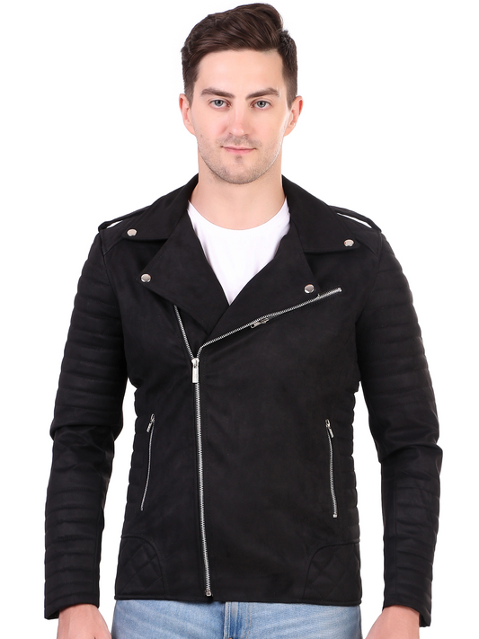 Leather Retail Men's Suede Faux Leather Jacket ( LRSUDRMBL )