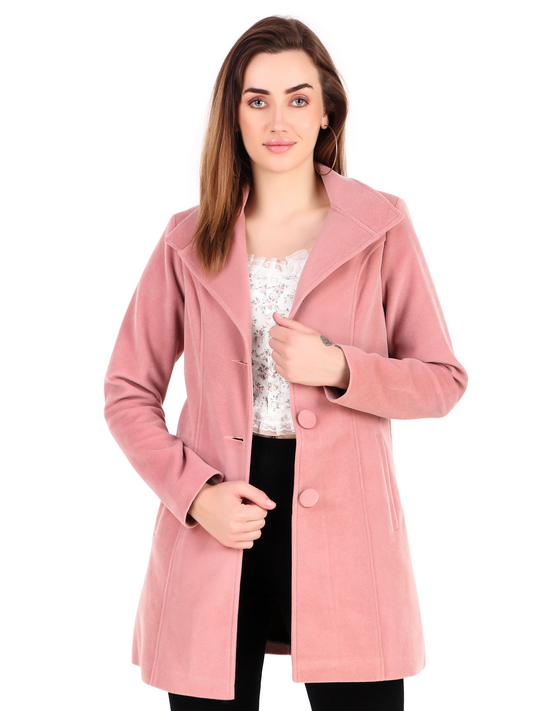 Leather Retail Long Winter Wear Velvet Jacket For Women's(LRVEL3BPN)