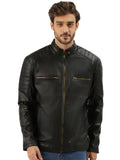 Leather Retail Men's Faux Leather Standard Length Jacket ( LRDEBL )