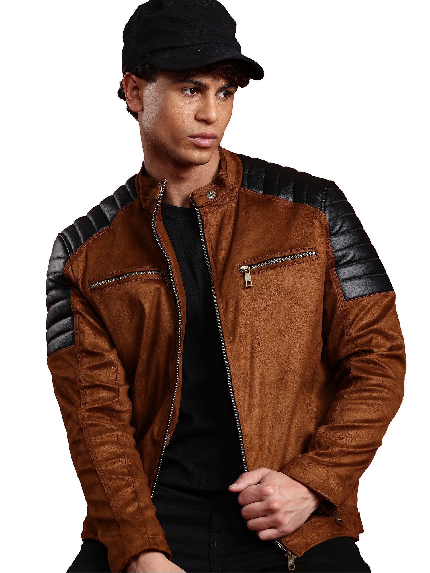 Leather Retail Men’s Casual Suede Leather Regular Jacket ( LRSUDM45BR )