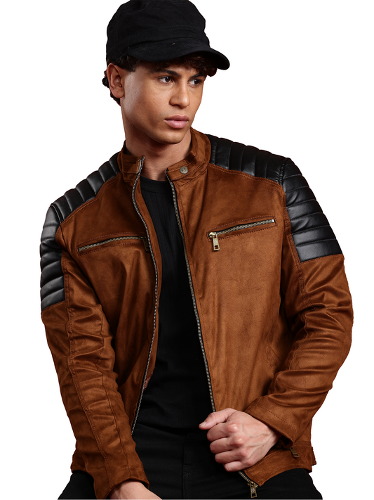 Leather Retail Men’s Casual Suede Leather Regular Jacket (LRSUDM45BR)