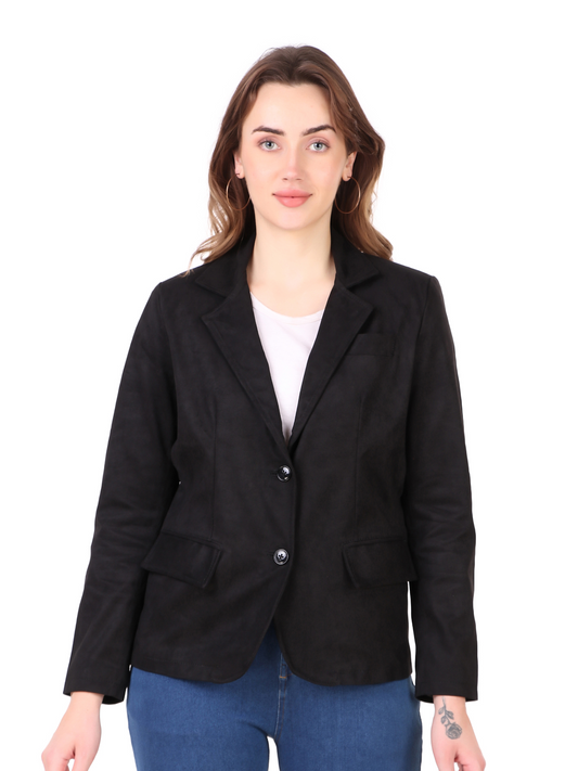 Leather Retail Women's Suede Faux Leather Jacket ( LRSUDCOBL )