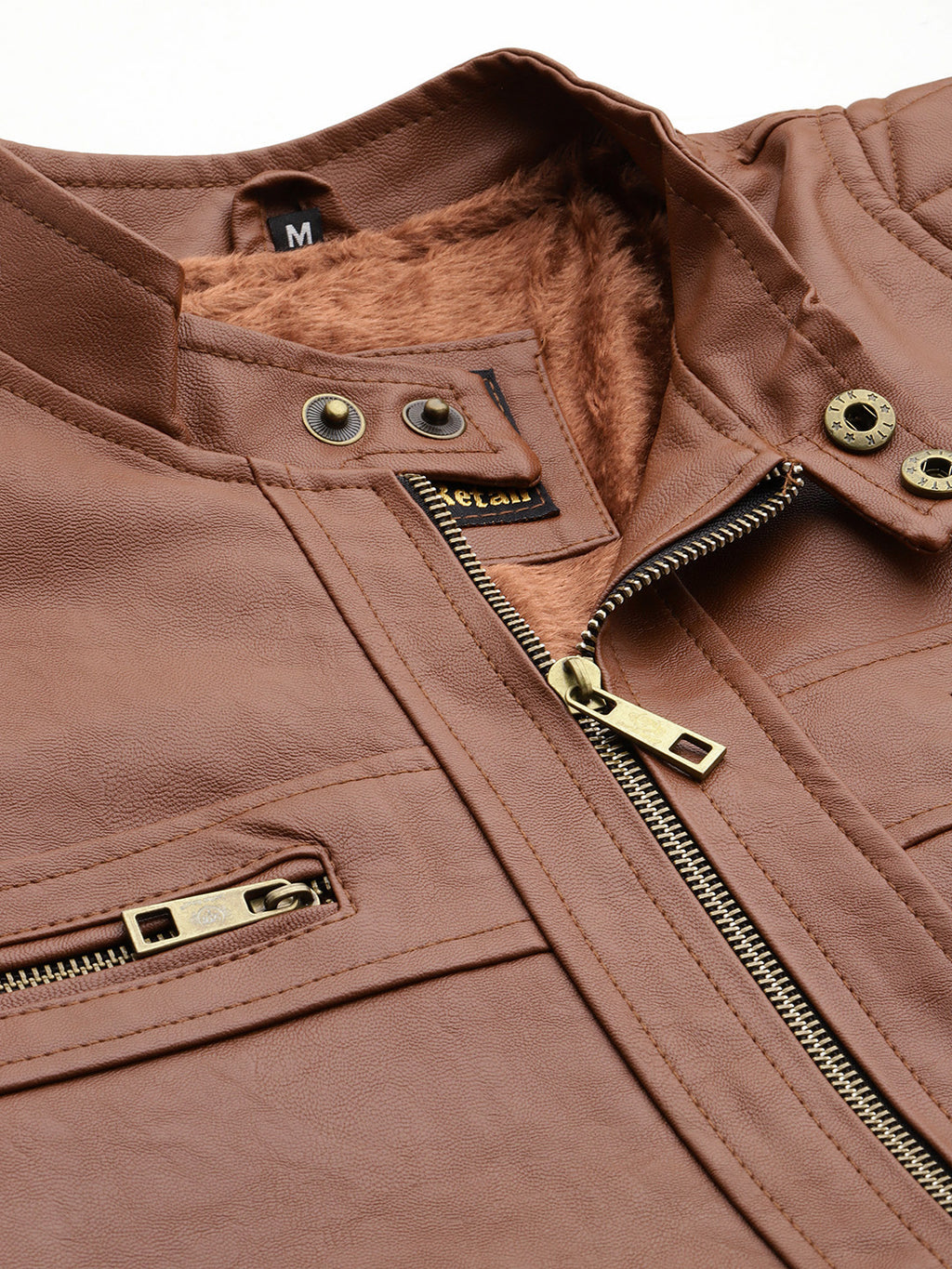 Leather Retail Biker Brown Jacket for Men's ( LRM38BR )