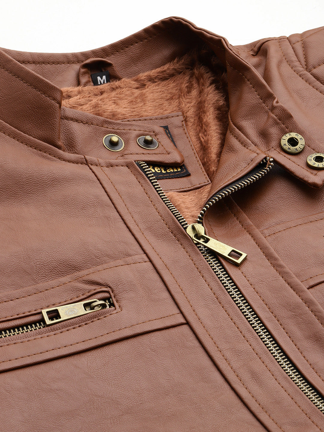 Leather Retail Biker Brown Jacket for Men's ( LRM38BR )