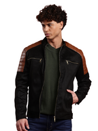 Leather Retail Men’s Casual Suede Leather Regular Jacket ( LRSUDM45BL )