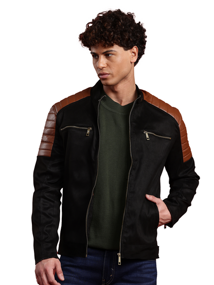 Leather Retail Men’s Casual Suede Leather Regular Jacket ( LRSUDM45BL )