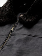 Leather Retail Men Spread Collar PU Biker Jacket ( LRM49BL )