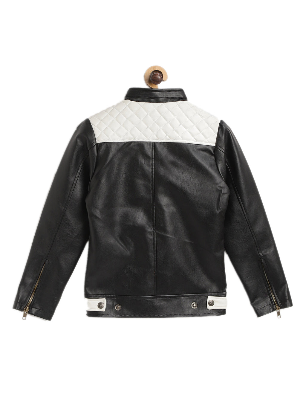 Leather Retail Kid's Full Sleeves Winter Jacket _Black  ( LRKDWPBL01 )