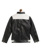 Leather Retail Kid's Full Sleeves Winter Jacket _Black  ( LRKDWPBL01 )