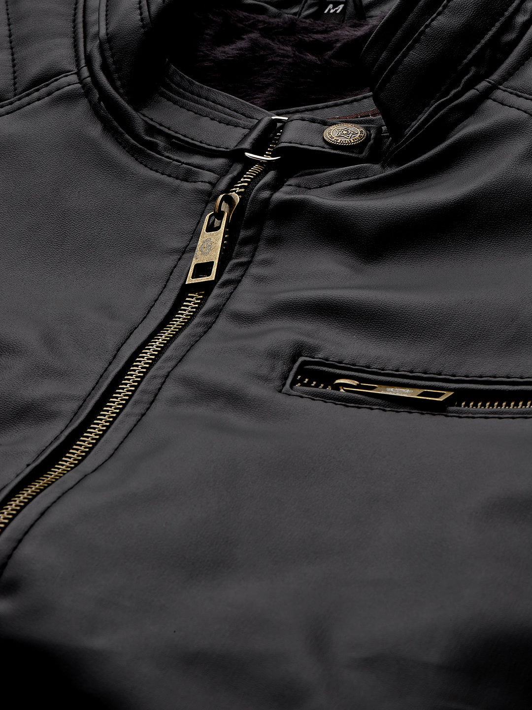 Leather Retail Men's Faux Leather Printed Jacket We Break the Rules ( LRPRDEBL )