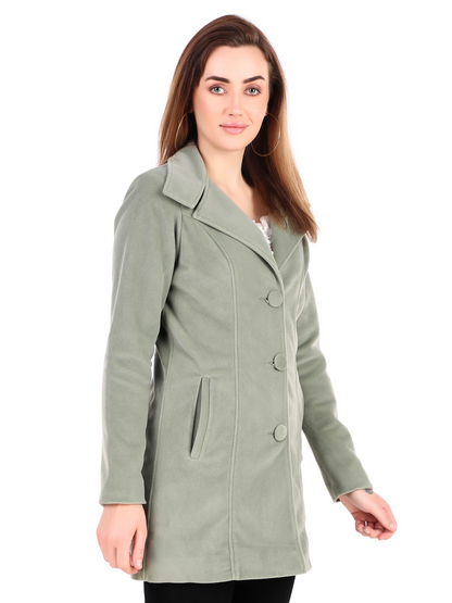 Leather Retail Long Winter Wear Velvet Jacket For Women's ( LRVEL3BGR )