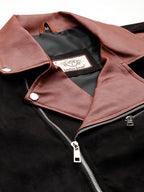 Leather Retail Men's Suede Leather Printed Jacket We Break the Rules  ( LRPRSUDM47BL )