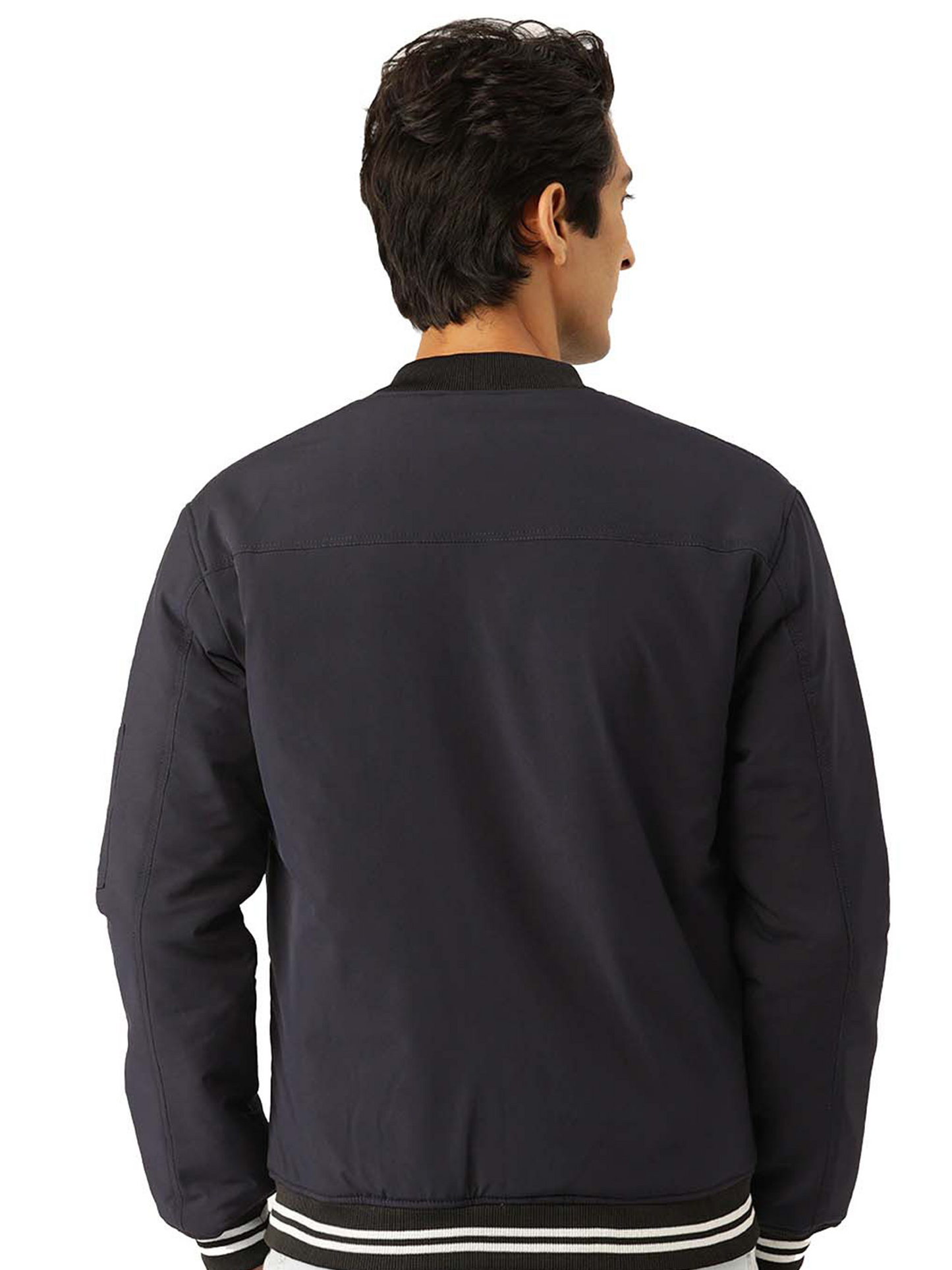 Leather Retail® Men's Blue Polyester Jacket for Men's ( LRM35BU )