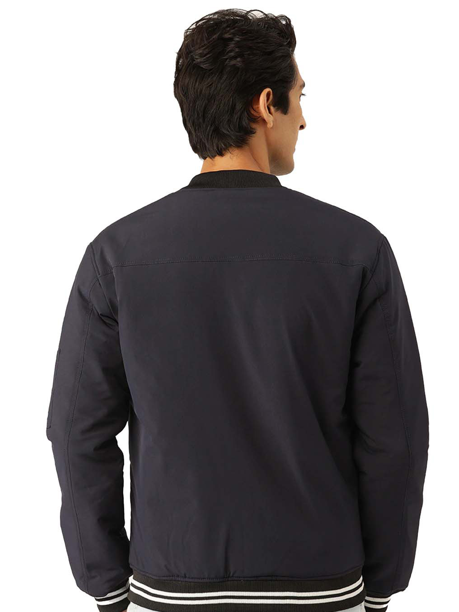 Leather Retail® Men's Blue Polyester Jacket for Men's ( LRM35BU )