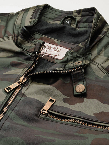 Leather Retail® Army Design Faux Leather Jacket for Men’s ( LRADMI )