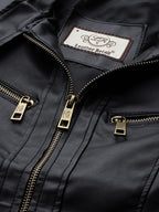 Leather Retail Full Sleeve Solid Jacket for Women's ( LRWBN )