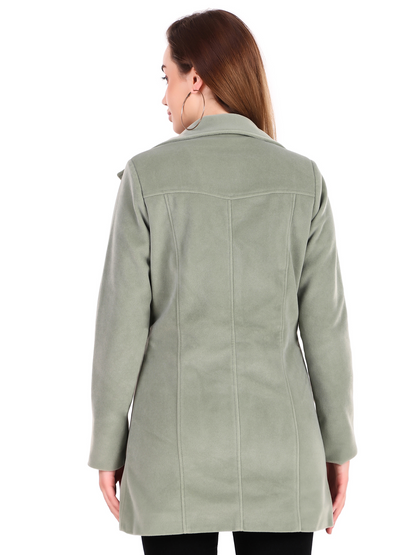 Leather Retail Long Winter Wear Velvet Jacket For Women's ( LRVEL3BGR )