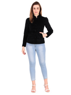 Leather Retail Coat Winter Wear Velvet Jacket For Women's ( LRVEL4BBL )