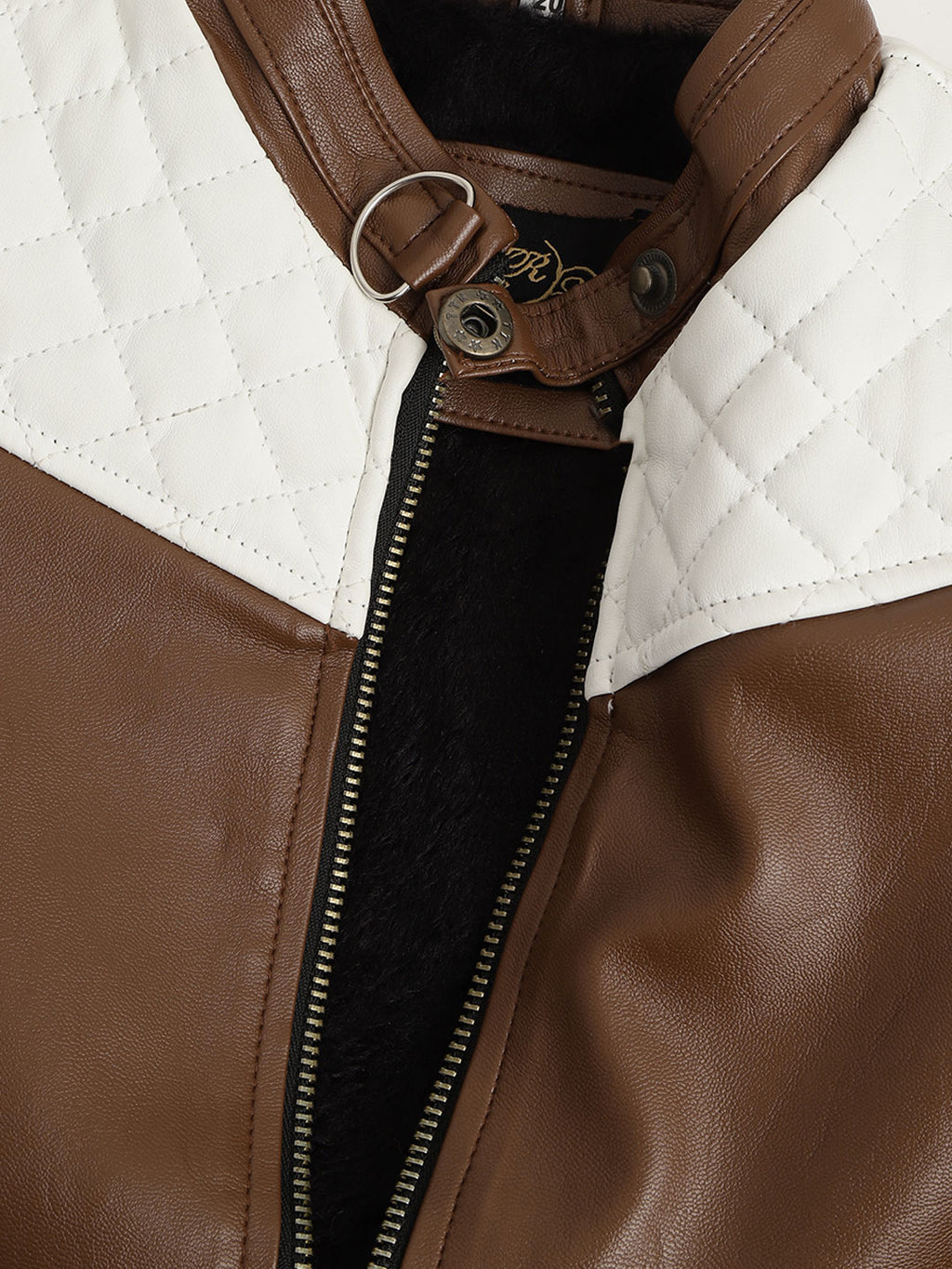 Leather Retail Kid's Full Sleeves Winter Jacket _Brown  ( LRKDWPBR01 )