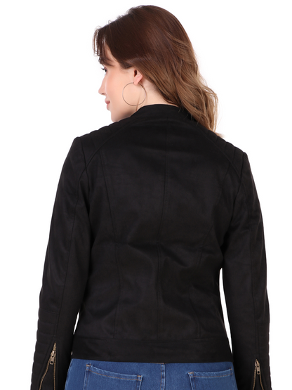 Leather Retail Women's Suede Faux Leather Jacket ( LRSUDWBN )