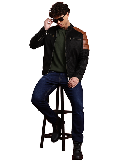 Leather Retail Men’s Casual Suede Leather Regular Jacket ( LRSUDM45BL )