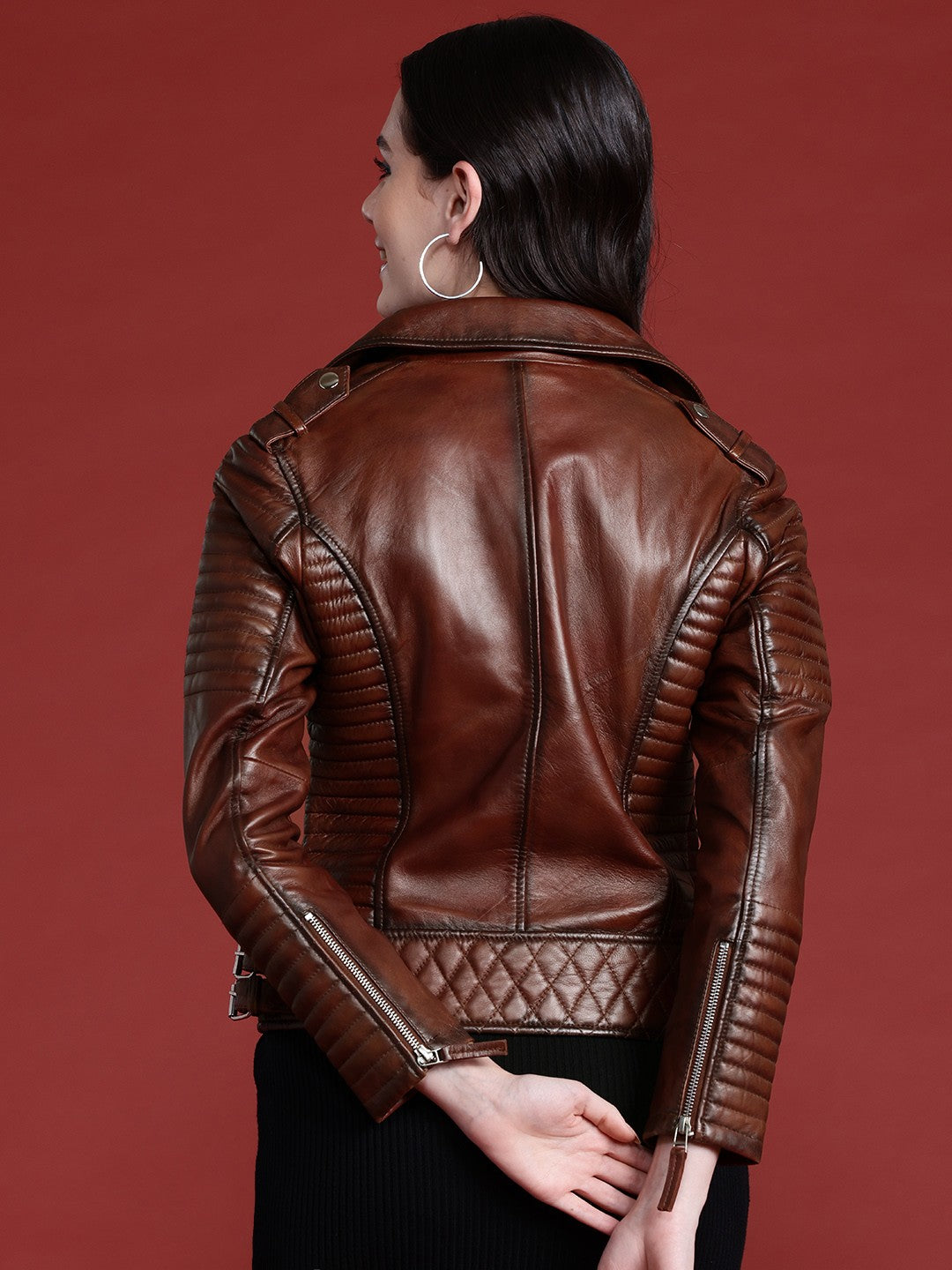 Leather Retail Female's Pure Genuine Leather Jacket(LRPLF16CO)