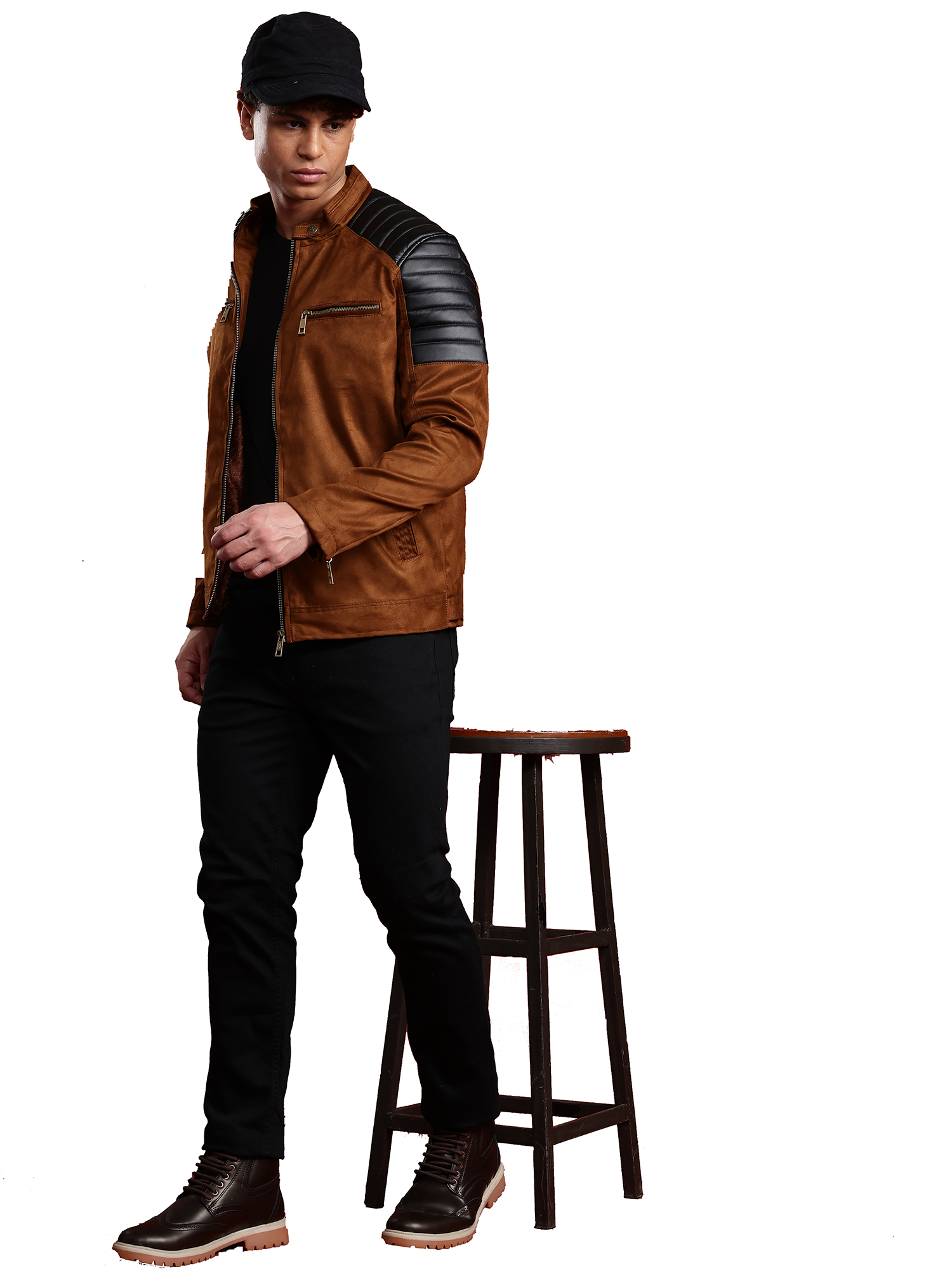 Leather Retail Men’s Casual Suede Leather Regular Jacket ( LRSUDM45BR )