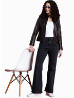 Leather Retail Genuine Leather Biker Jacket For Women's ( LRPLF15CO )