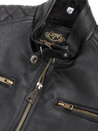 Leather Retail Kid's Full Sleeves Winter Jacket _Black  ( LRKDBPBL01 )