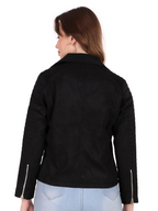 Leather Retail Women's Suede Faux Leather Jacket ( LRSUDFRBL )