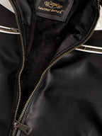 Leather Retail Kid's Full Sleeves Winter Jacket _Black  ( LRKDWPBL01 )