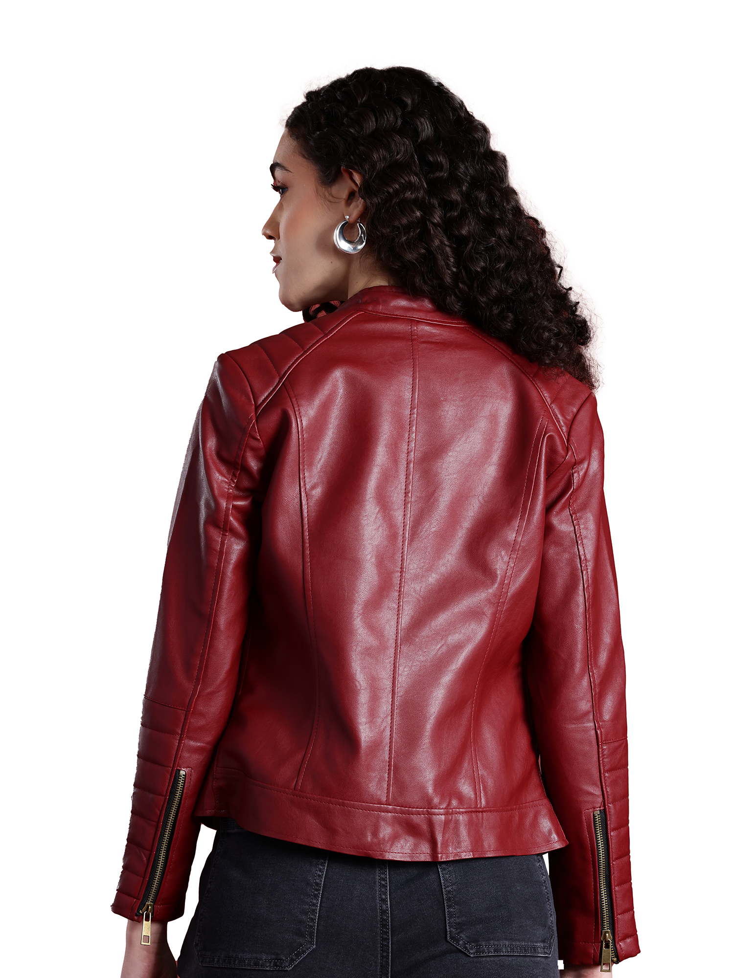 Leather Retail® Full Sleeve Solid Jacket for Women's ( LRWCH )