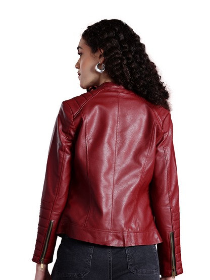 Leather Retail® Full Sleeve Solid Jacket for Women's (LRWCH)