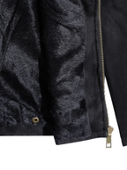 Leather Retail Boy's Suede Faux Leather Graphic Printed Jacket Rabbit ( LRPRKDSUDDEBL )