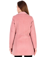 Leather Retail Long Winter Wear Velvet Jacket For Women's( LRVEL3BPN )