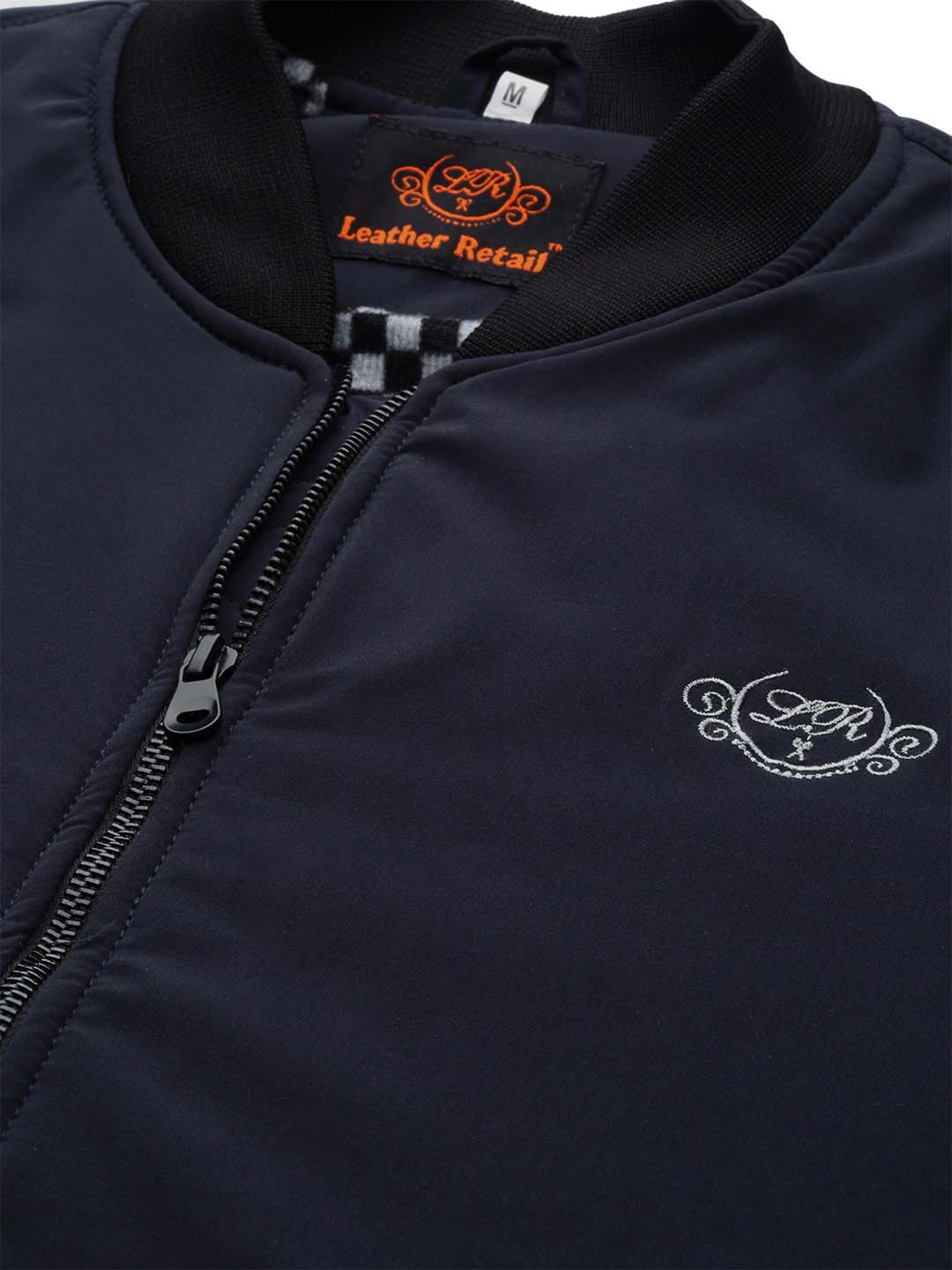 Leather Retail® Men's Blue Polyester Jacket for Men's ( LRM35BU )