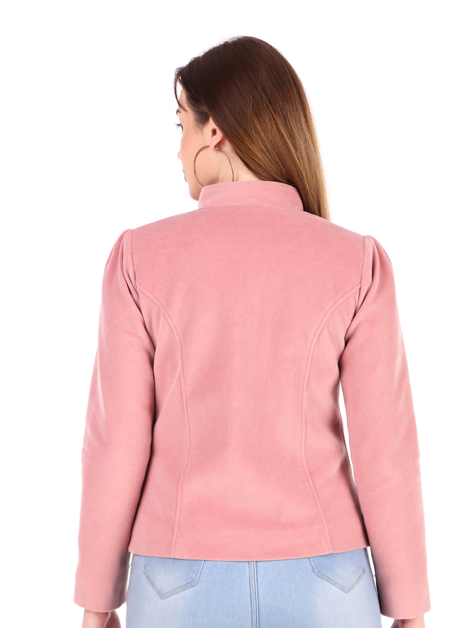 Leather Retail Coat Winter Wear Velvet Jacket For Women's( LRVEL4BPN )