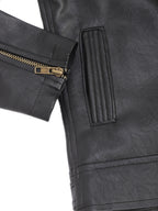 Leather Retail Kid's Full Sleeves Winter Jacket _Black  ( LRKDBPBL01 )