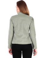Leather Retail Coat Winter Wear Velvet Jacket For Women's( LRVEL4BGR )